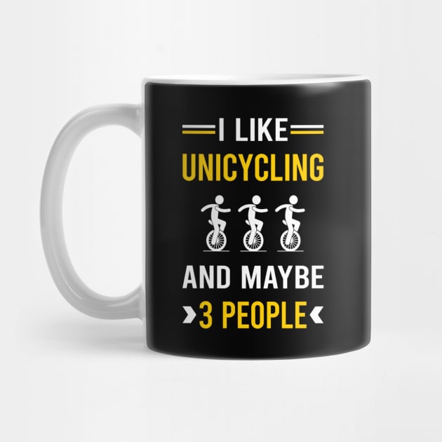 3 People Unicycling Unicycle Unicyclist by Bourguignon Aror